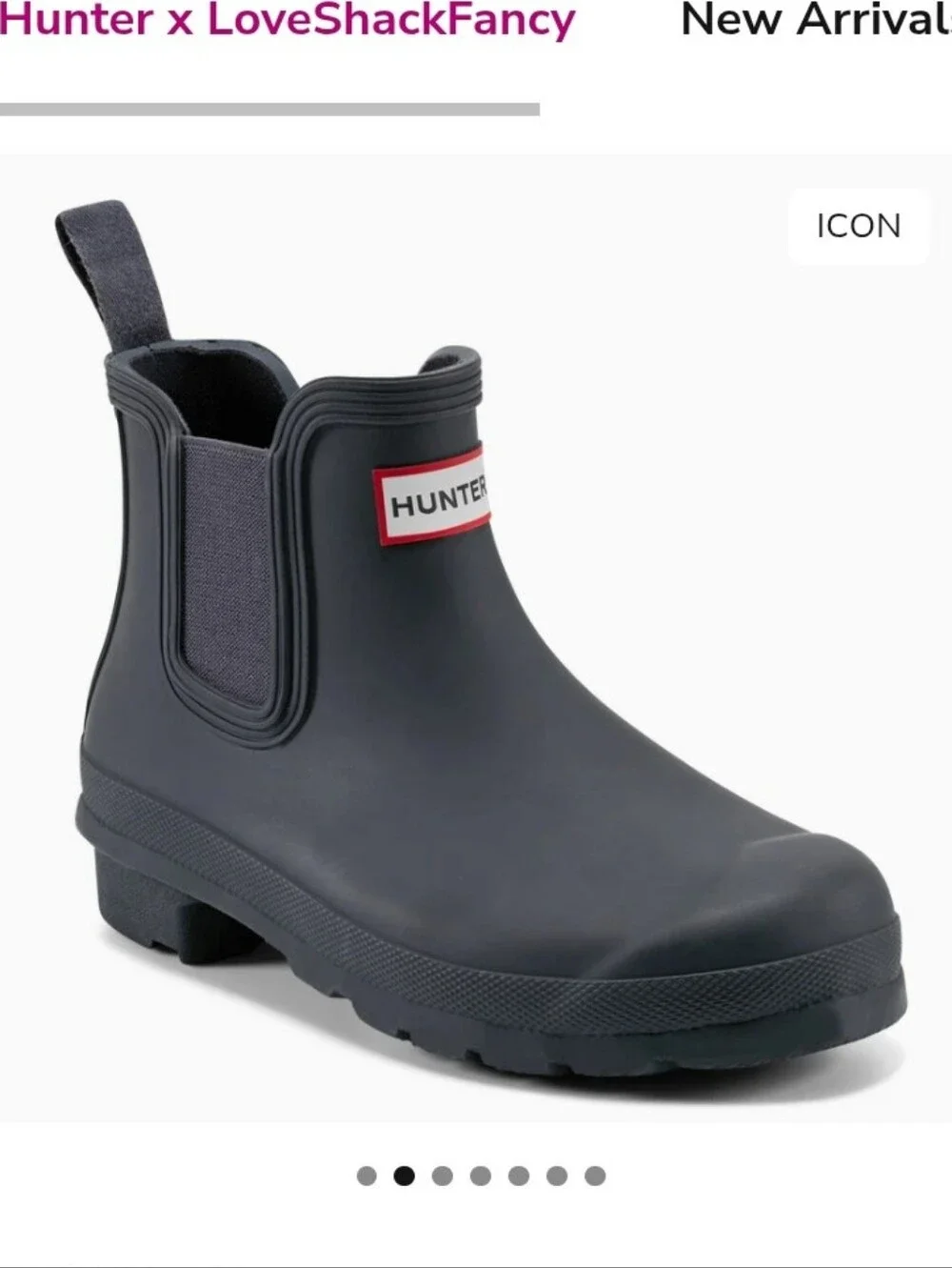 Brand New In Box Hunter Women's Original Chelsea Boots Navy Blue Women's Size 8